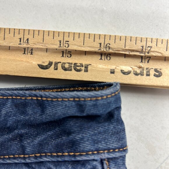 Abercrombie Fitch Jeans Womens 32x27* High Rise Loose Blue Raw Hem Denim Tag 31S - Picture 16 of 16